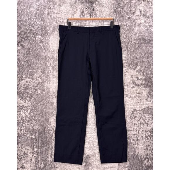 Prada Pants 34 x 28 Mens Blue Wool Mohair Tailored Trouser Dress Slack - Picture 1 of 7